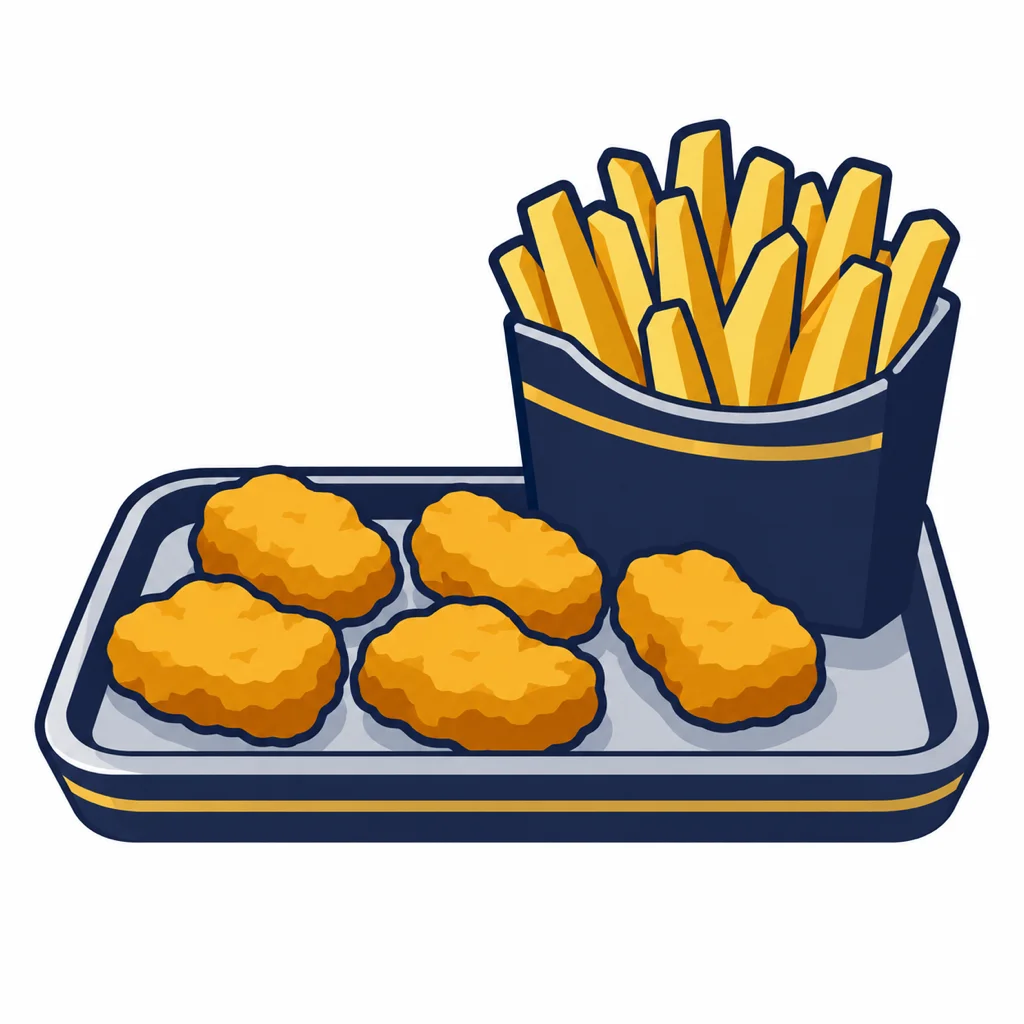 6 Nuggets and Fries